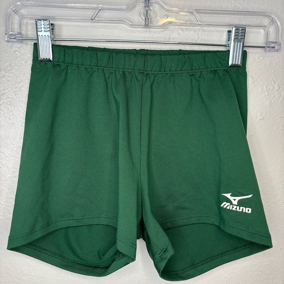 Mizuno Pants - Mizuno Green Spandex‎ Volleyball Shorts Workout Sz S Small Training Sports NWOT